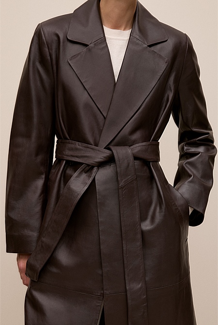 Leather Trench Coat