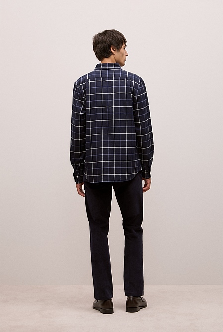 Brushed Cotton Yarn Dyed Check Shirt