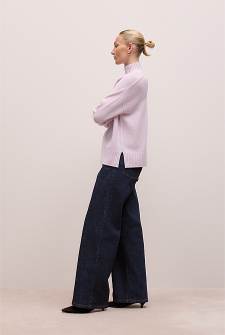 Merino Funnel Neck Pullover