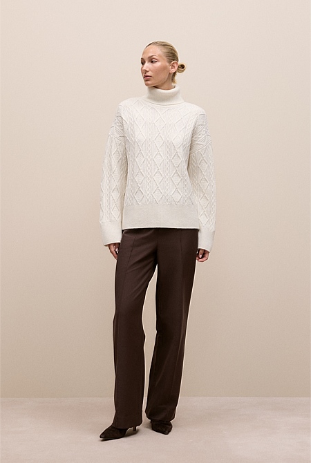 Merino Cable Rollneck