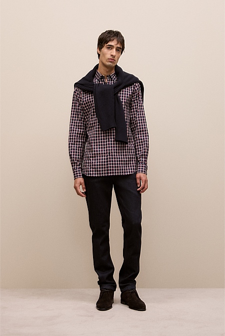 Regular Fit Fine Check Shirt