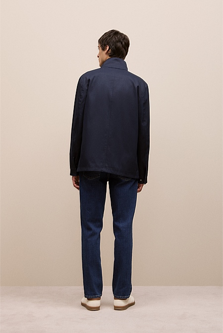 Cotton Twill Zip Through Jacket
