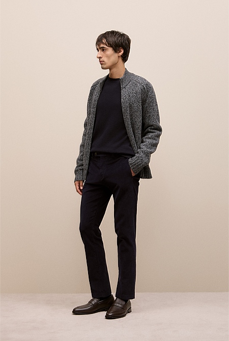 Merino Cable Detail Crew