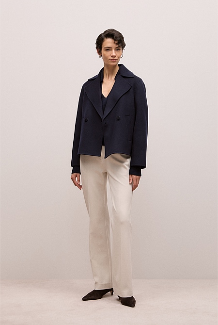 Merino Open Collar Knit