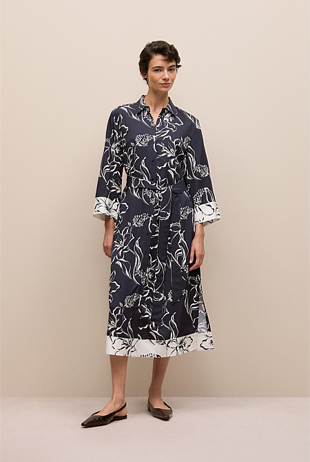 Iluna Spliced Shirt Dress
