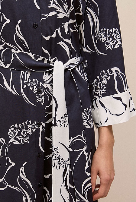 Iluna Spliced Shirt Dress