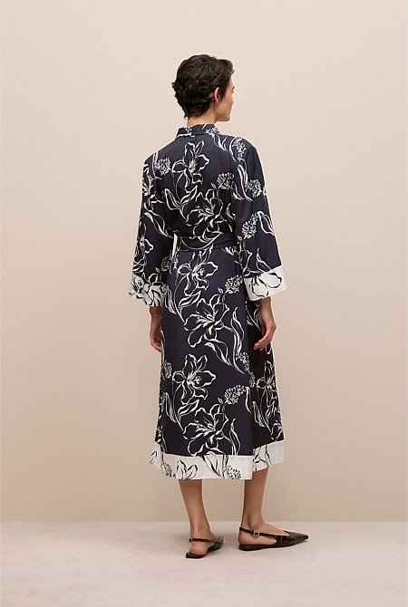 Iluna Spliced Shirt Dress