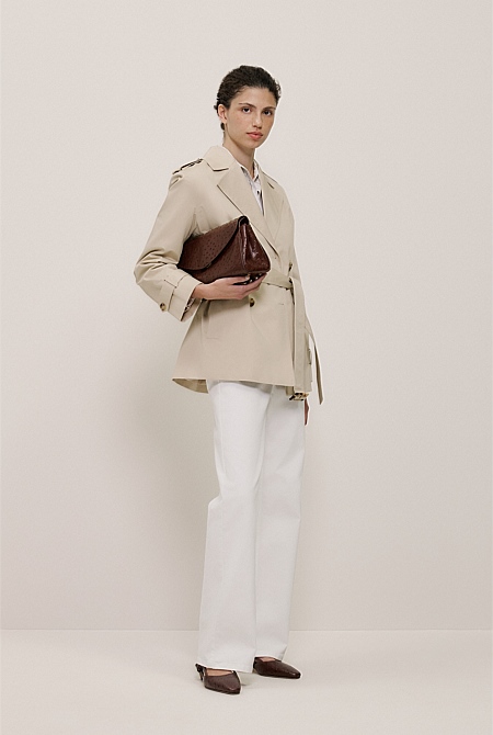Short Belted Trench Coat