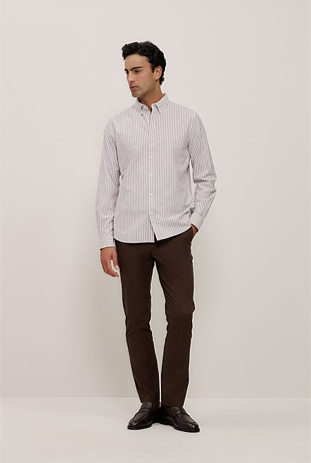 Regular Fit Wide Stripe Oxford Shirt Regular Fit Wide Stripe Oxford Shirt