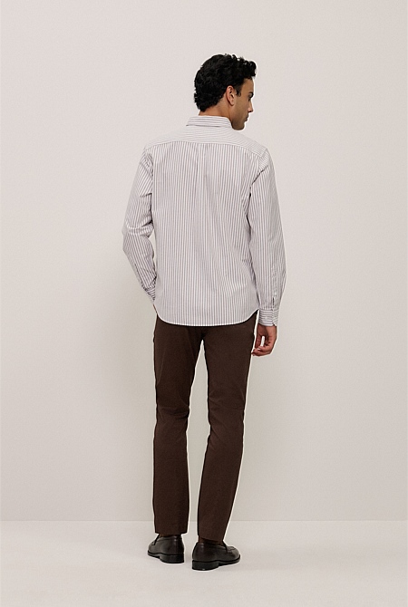 Regular Fit Wide Stripe Oxford Shirt