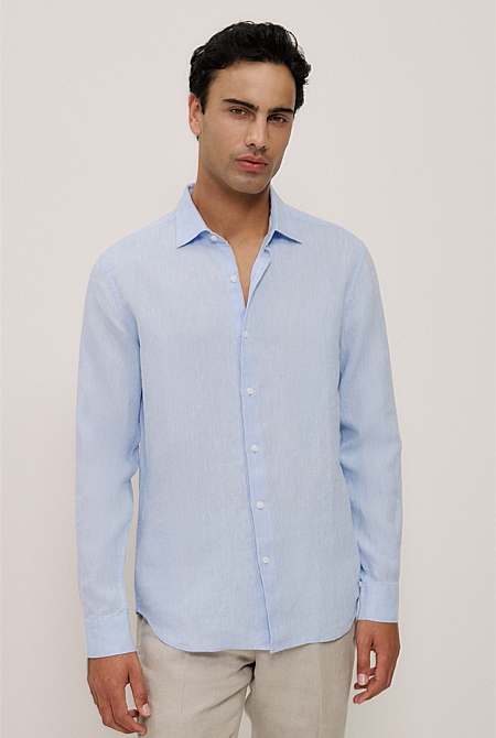 Tailored Fit Delave Linen Shirt Tailored Fit Delave Linen Shirt