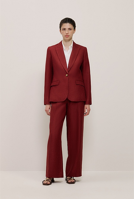 Linen Twill Single Breasted Blazer
