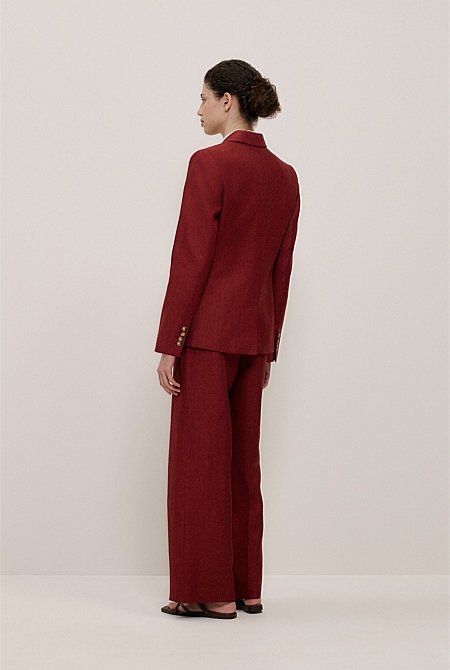 Linen Twill Single Breasted Blazer