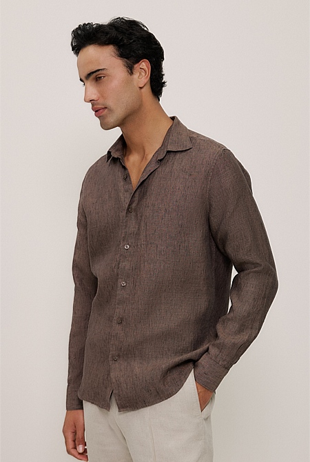 Tailored Fit Delave Linen Shirt Tailored Fit Delave Linen Shirt