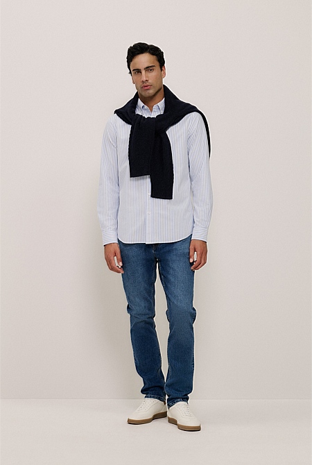 Regular Fit Wide Stripe Oxford Shirt