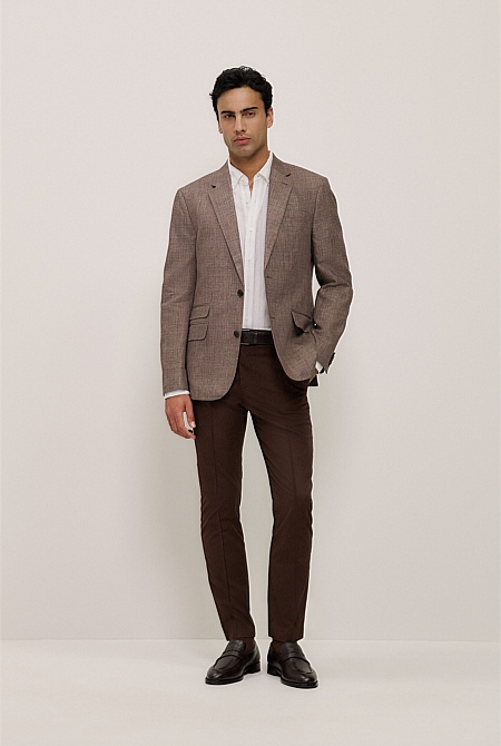 Linen Cotton Textured Blazer