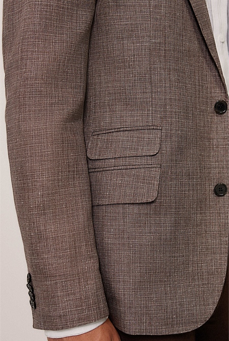 Linen Cotton Textured Blazer