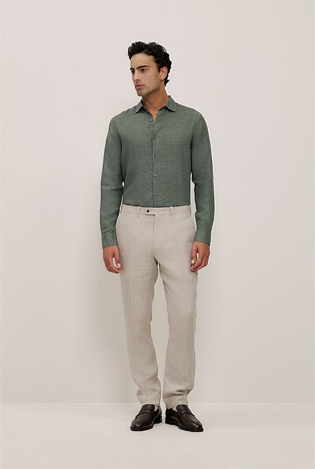 Tailored Fit Delave Linen Shirt Tailored Fit Delave Linen Shirt