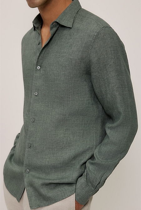 Tailored Fit Delave Linen Shirt