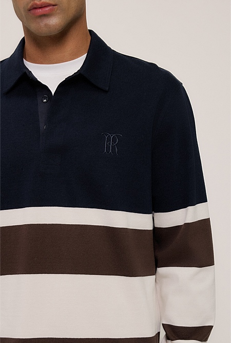 Bold Stripe Monogram Rugby