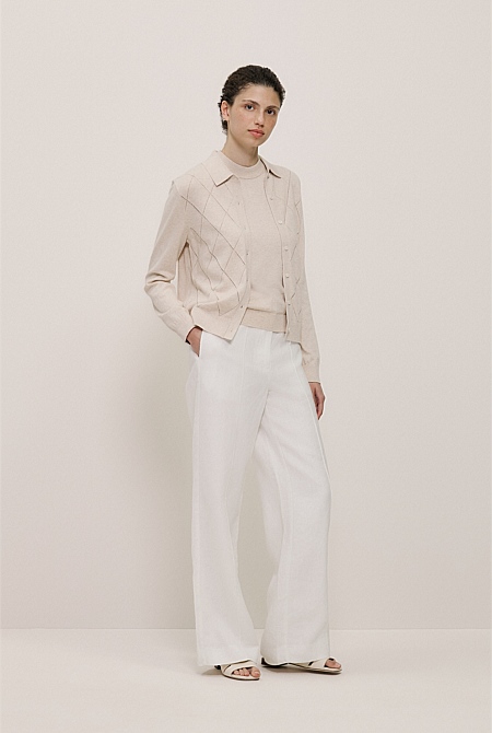Cotton Cashmere Mock Neck Tank