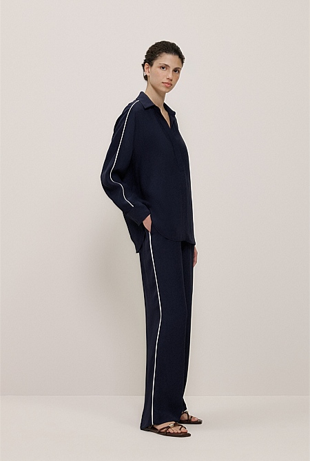 Piping Detail Pull On Pant