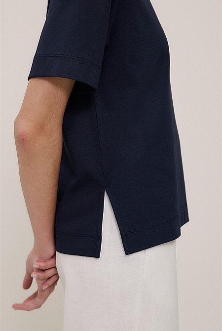 Modal Cotton Boxy Crew T-shirt
