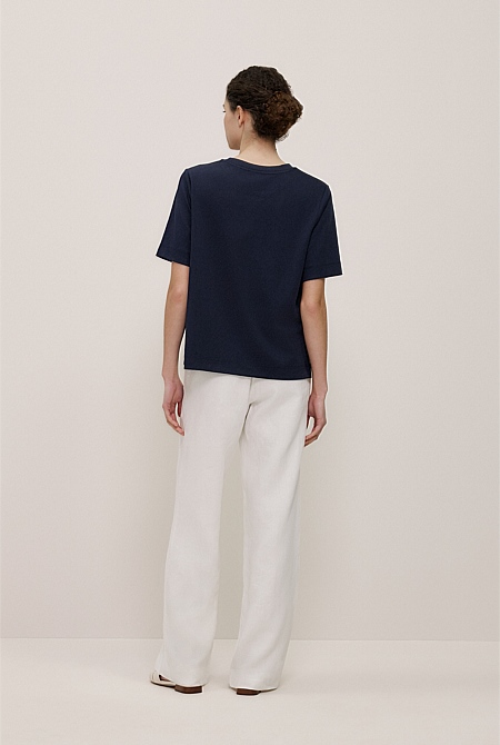 Modal Cotton Boxy Crew T-shirt