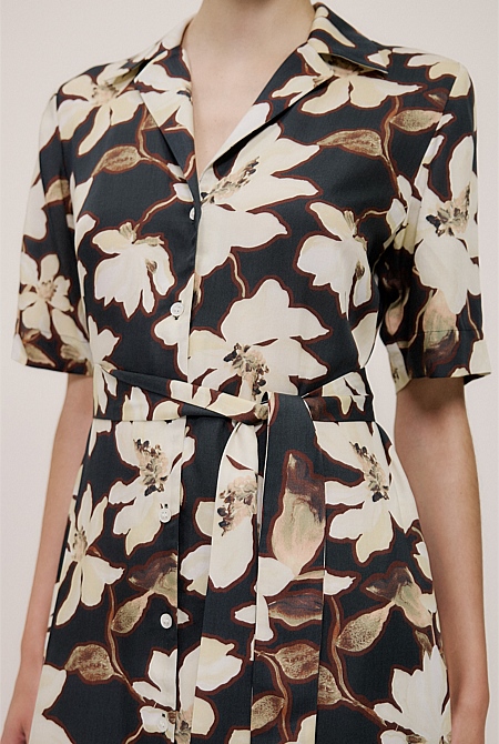 Calais Short Sleeve Shirt Dress