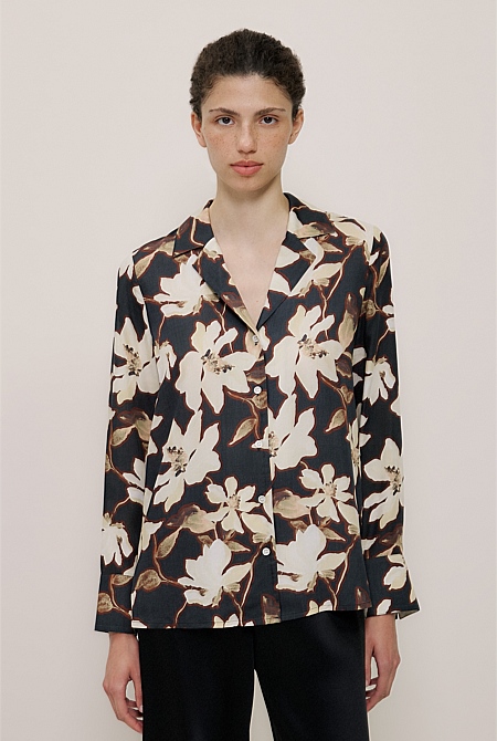 Calais Modal Camp Collar Shirt Calais Modal Camp Collar Shirt