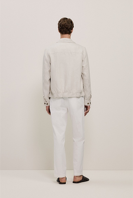 Linen Harrington Jacket