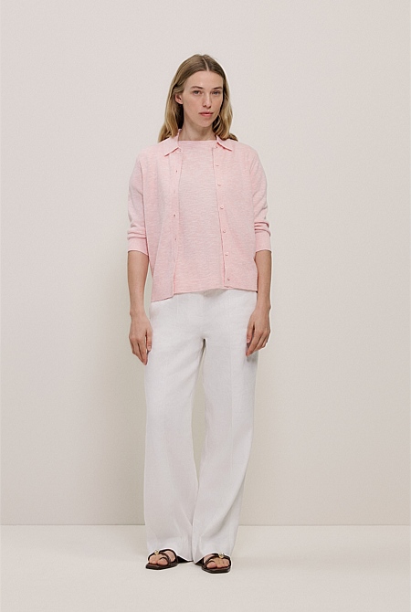 Linen Cotton Relaxed Knit T-shirt Linen Cotton Relaxed Knit T-shirt