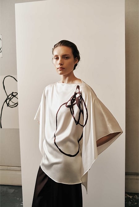 Camie Lyons x Trenery Silk Top