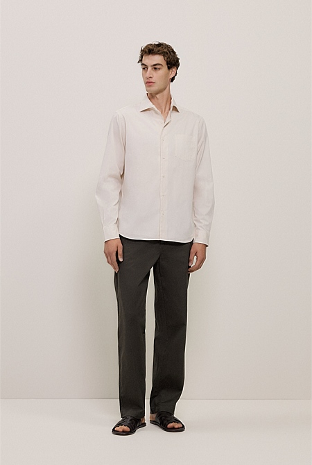 Garment Dyed Cotton Twill Shirt