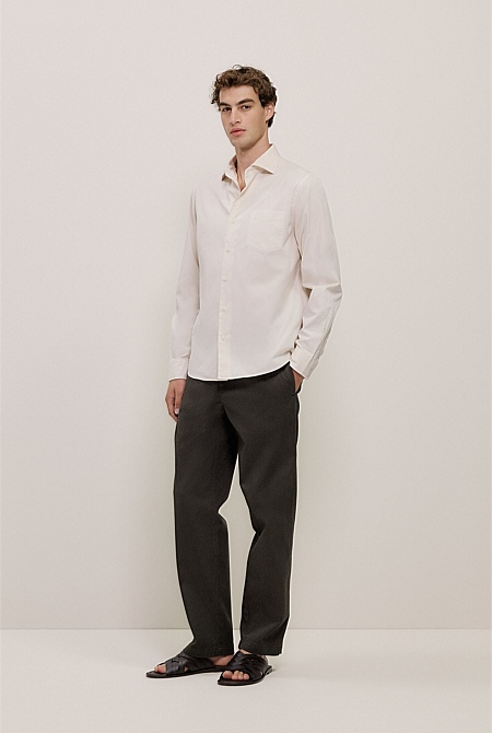 Garment Dyed Cotton Twill Shirt