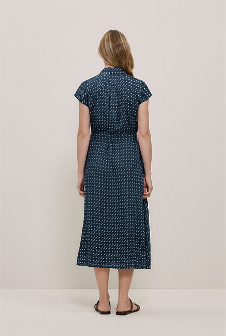 Cavelle Cap Sleeve Shirt Dress