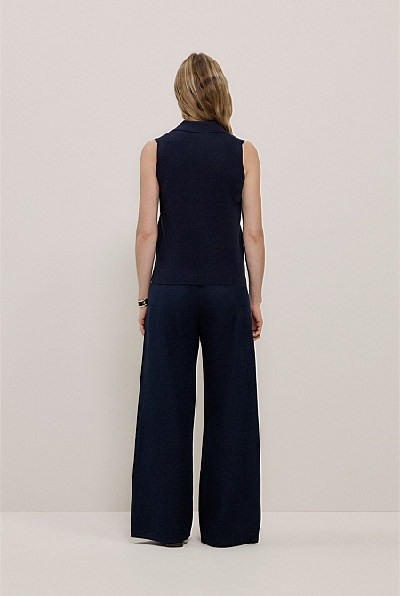 Cotton Cashmere Knit Vest