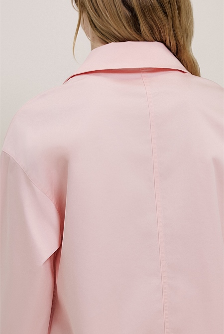 Poplin Relaxed Longline Shirt