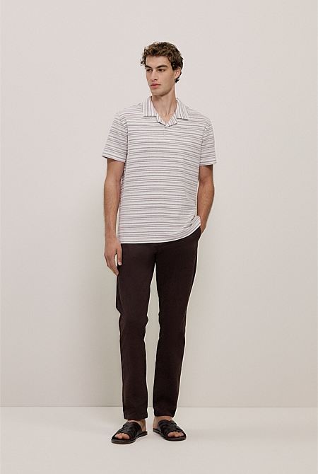 Jacquard Stripe Polo