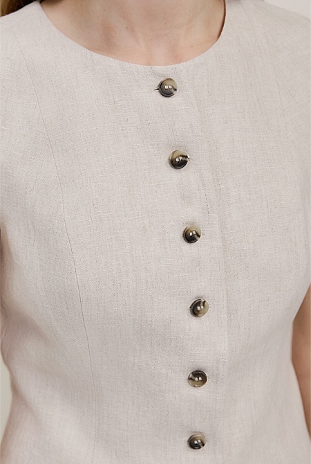 Linen Tailored Vest
