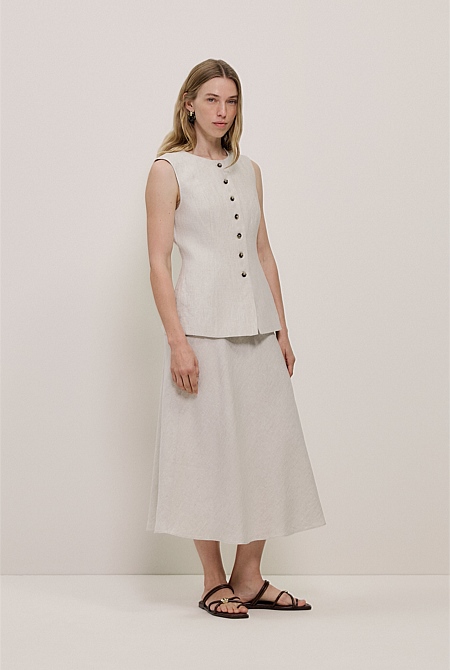 Linen Tailored Vest