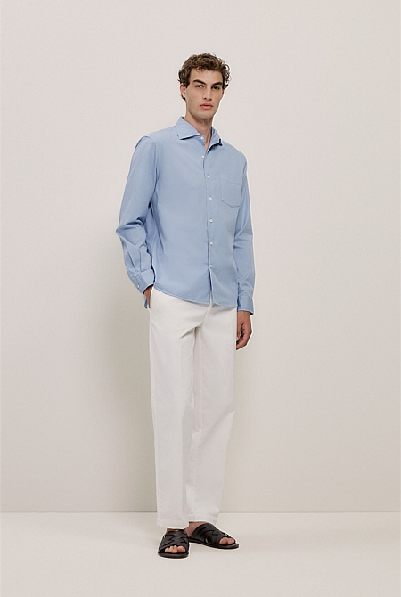 Garment Dyed Cotton Twill Shirt