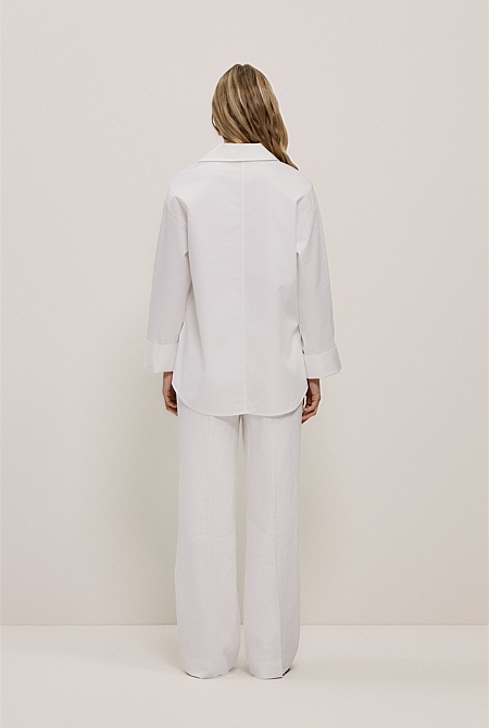 Poplin Relaxed Longline Shirt