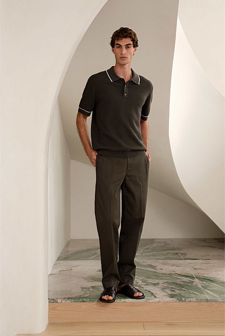 Cotton Twill Tailored Pant