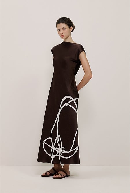 Camie Lyons x Trenery Silk Dress