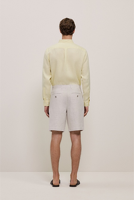 Yarn Dyed Linen Relaxed Short