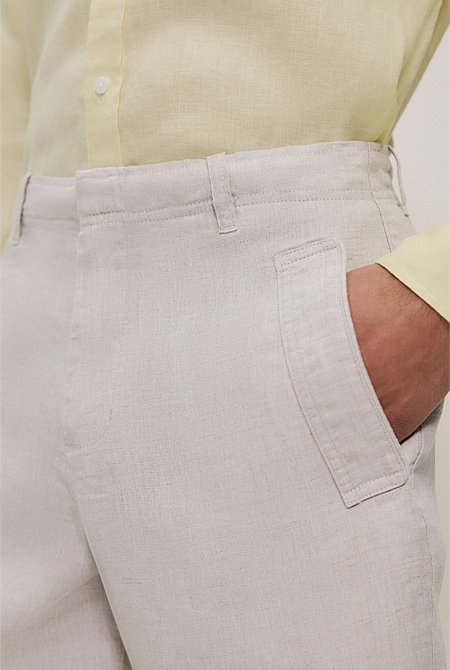 Yarn Dyed Linen Relaxed Short