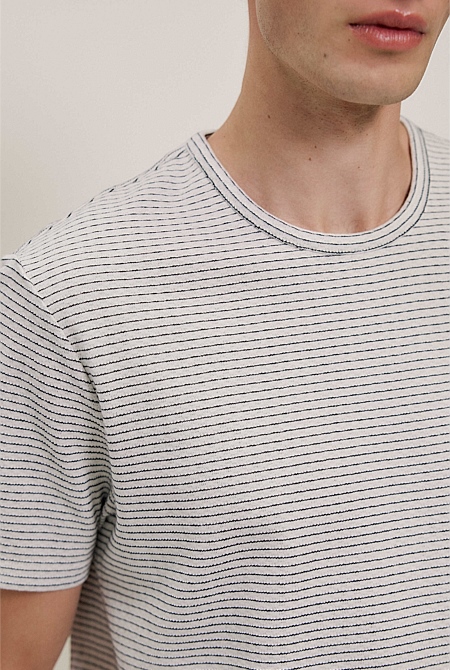 Jacquard Cotton Textured T-shirt