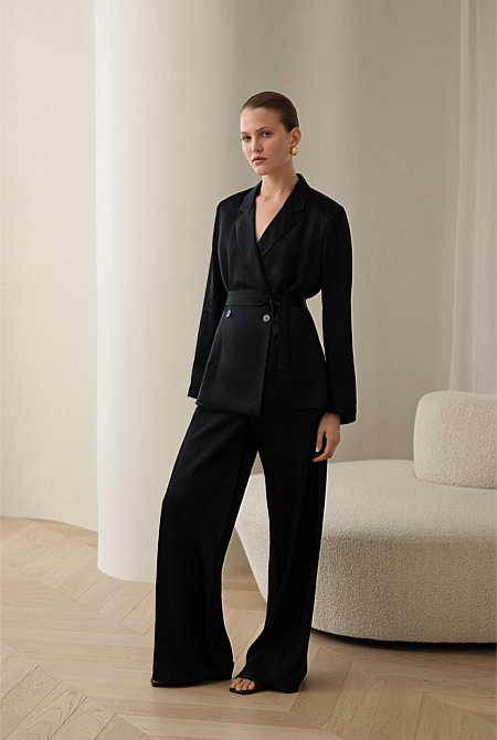 Satin Relaxed Tailored Jacket