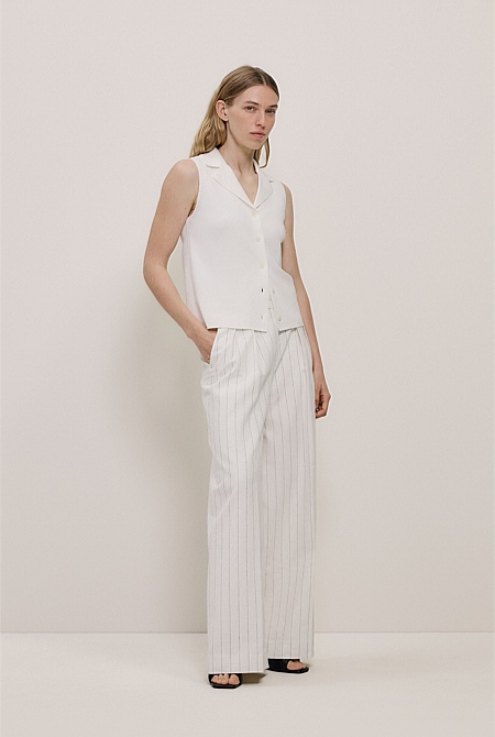 Cotton Cashmere Knit Vest
